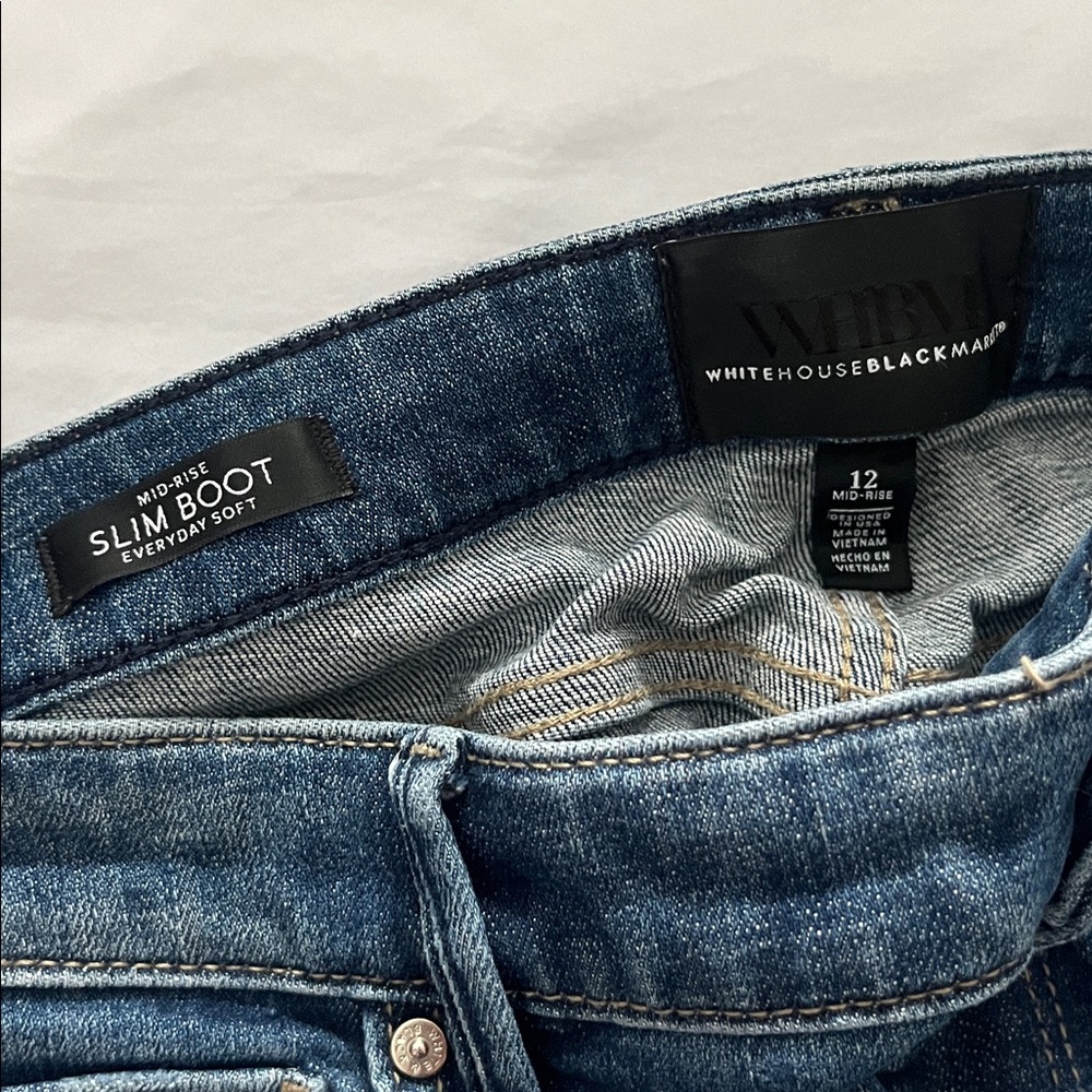 Everyday Soft Mid Rise Boot Cut Dark Wash Denim - Picture 2 of 5